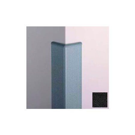 Pawling Surface Mounted Corner Guard 90Deg, 3'' Wings, 8'H W/Caps, Black CG-10R-8-1